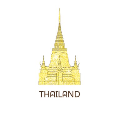 Budist wat Tapınağı Bangkok Tayland altın Sim Tarih