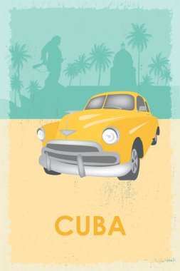 Küba retro poster