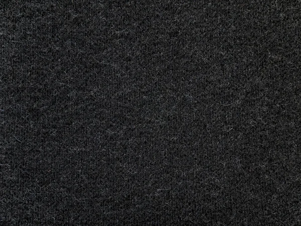 Černá Kašmírová vlna pletené textilie textura — Stock fotografie