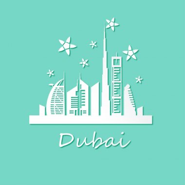 Dubai şehir simge ve yıldız
