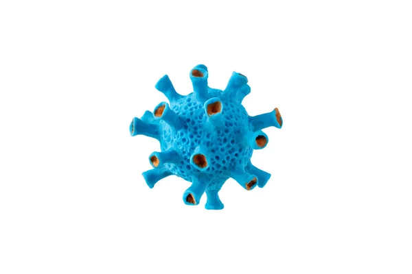 Virüs hücre modeli beyazda izole edildi — Stok fotoğraf