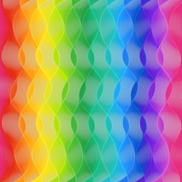 Ondas linhas arco-íris fundo colorido — Vetor de Stock