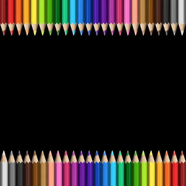Веселка Шаблон Барвисті олівці — стоковий вектор