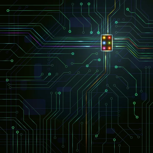  Parlak yeşil elektrik panosu çip