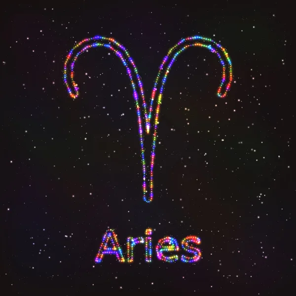 Astrology Shining Symbol. Zodiac Aries. — Διανυσματικό Αρχείο