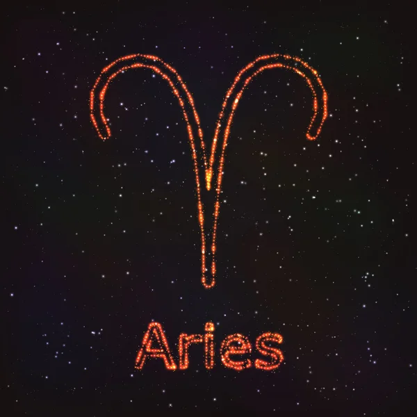 Astrology Shining Symbol. Zodiac Aries. — Διανυσματικό Αρχείο