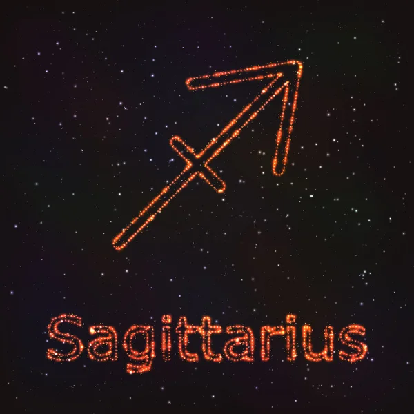 Astroloji parlayan sembol. Zodyak yay.