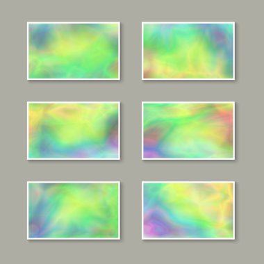 Holografik etkisi ile şık kartvizit kümesi.