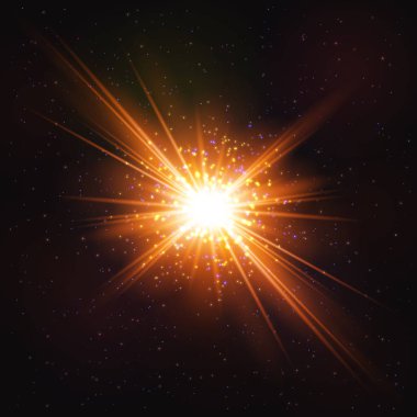 Shining Hot Cosmic Explosion of Star. clipart