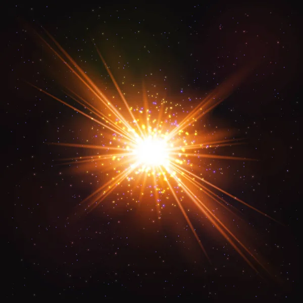 Parlayan yıldız sıcak kozmik patlama.