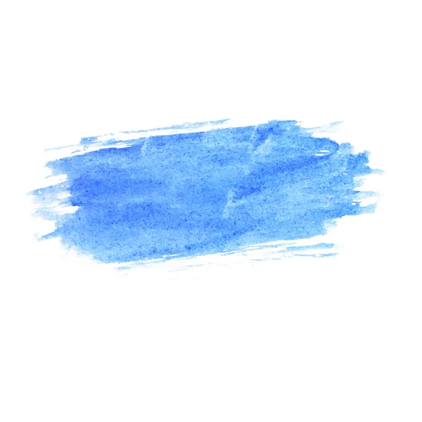 Handgezeichneter natürlicher blauer Aquarellfleck. — Stockvektor