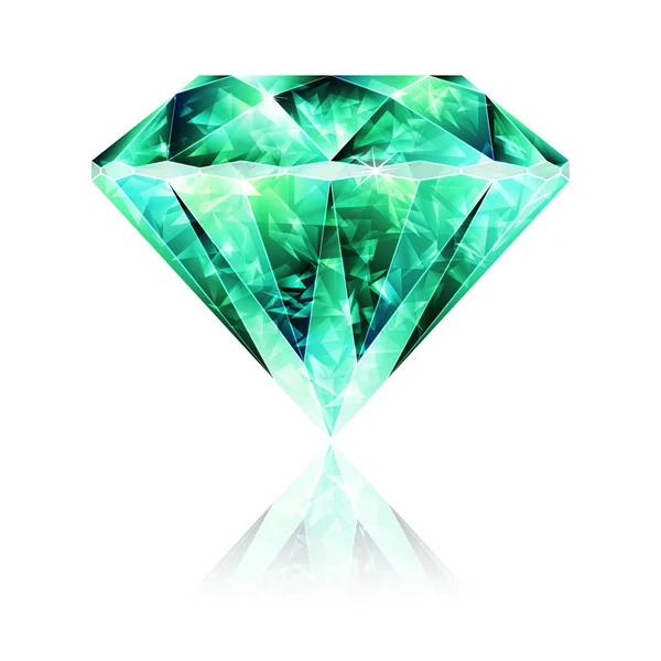 Parlak yeşil Crystal zümrüt taş 