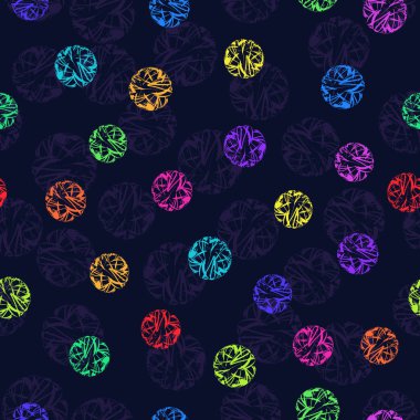 Parlak renkli düğüm için koyu zemin üzerine Dikişsiz desen