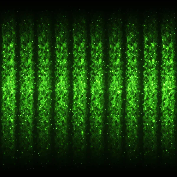 Nahtlos leuchtendes Muster grüner Wellenlinien für App, Programm, W — Stockvektor