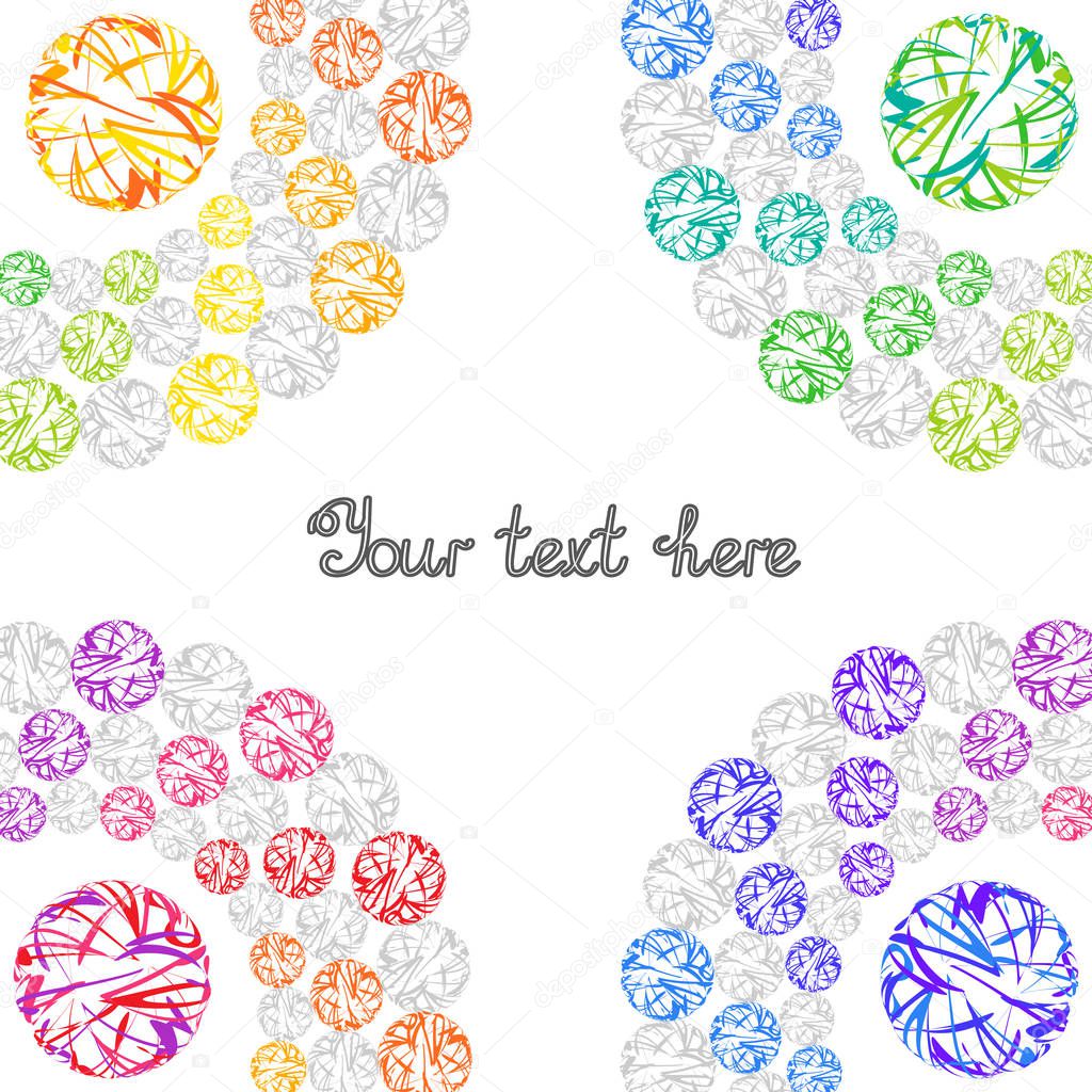 Bright Rainbow Templates for Text, Placard, Cover. Abstract Fram