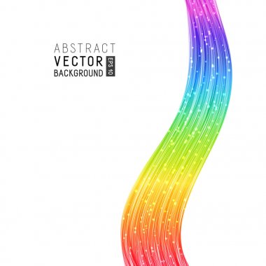 Gökkuşağı dalga hatları ile arka plan.