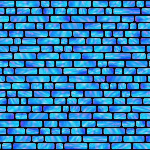 Seamless mönster av blå holografisk rektanglar. Kreativa Geomet — Stock vektor