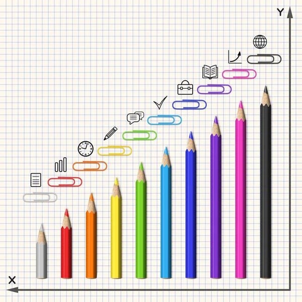 Tužky, klipy a obchodní ikony ve formě di — Stockový vektor