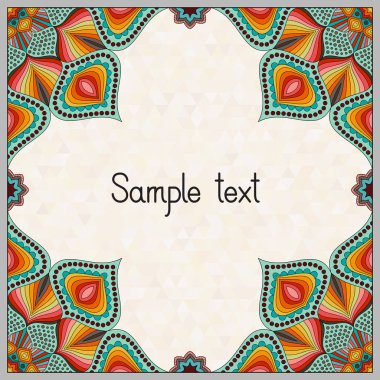 Mandala deseni ile oryantal gövde tasarımı. 