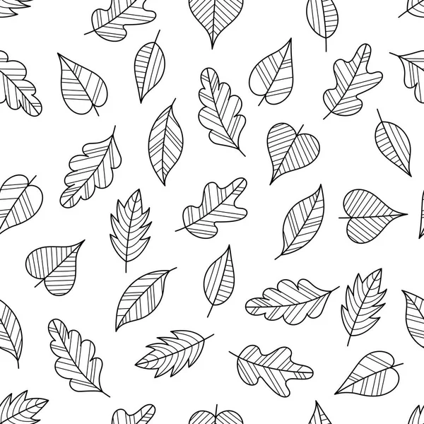 Coloriage Motif sans couture avec automne . — Image vectorielle