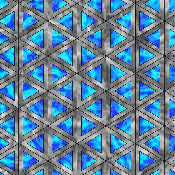 Kreatives nahtloses Muster holographischer Dreiecke. — Stockvektor