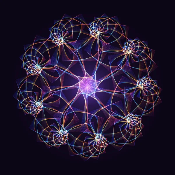 Soyut tasarım öğesi koyu zemin ışıltı etkisi ile.