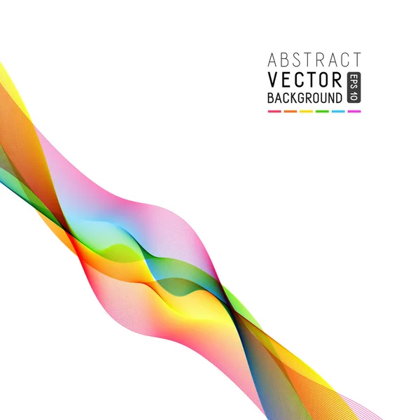 Универсальный абстрактный белый фон с красочной волновой линией . — стоковый вектор