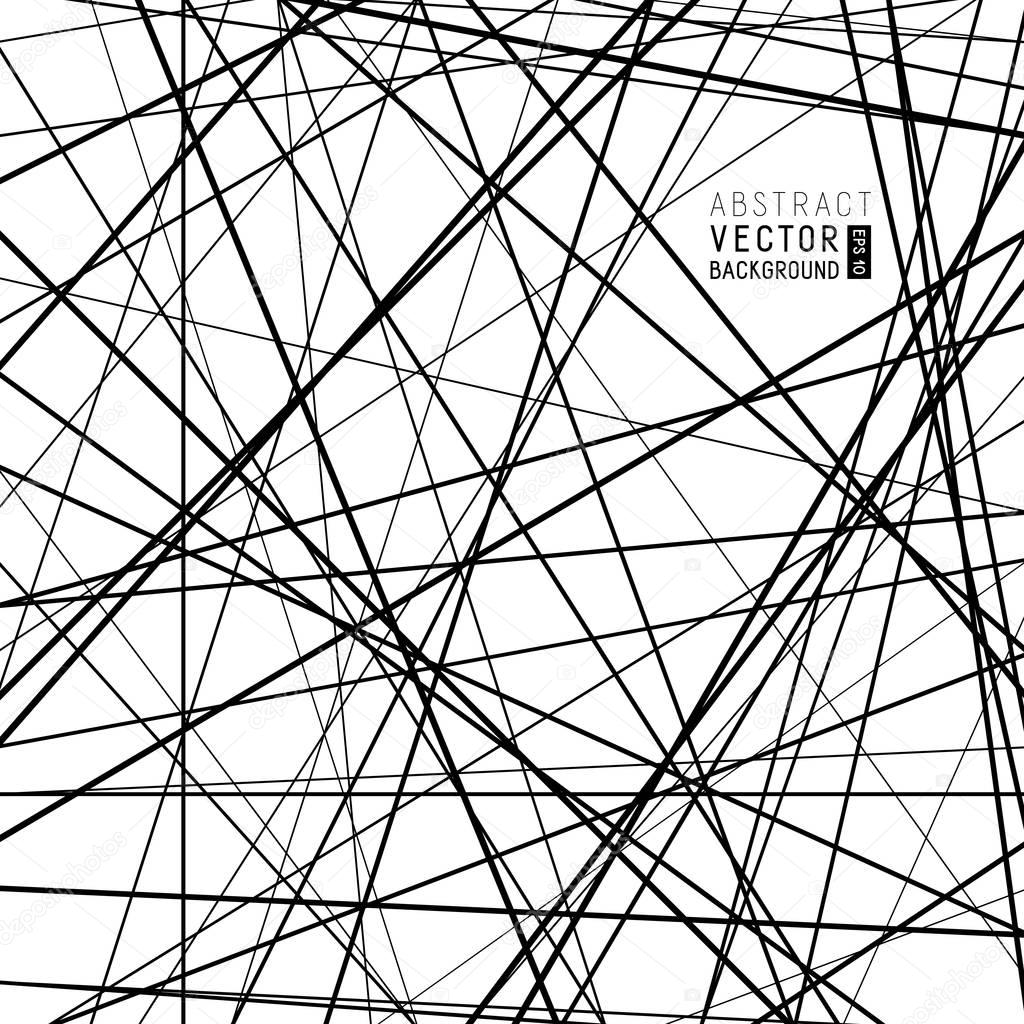 Universal Abstract Black and White Background from Intersecting 