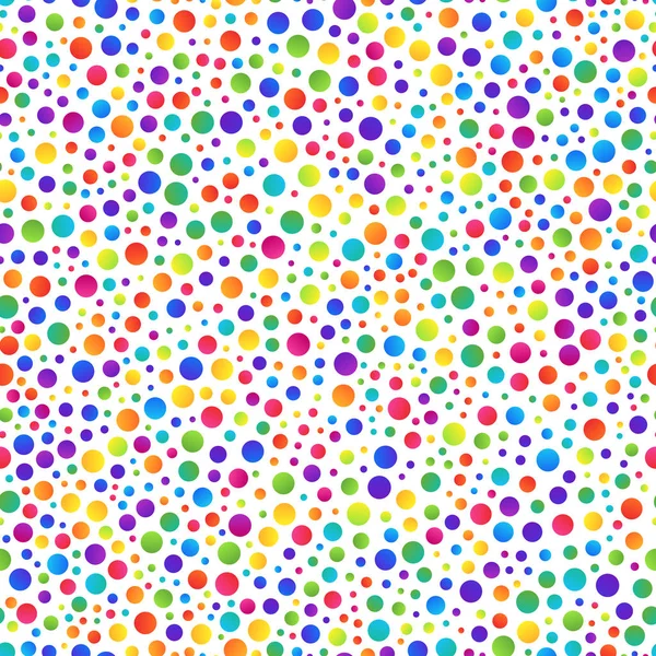 Modèle simple sans couture de cercles colorés dégradés sur White Ba — Image vectorielle