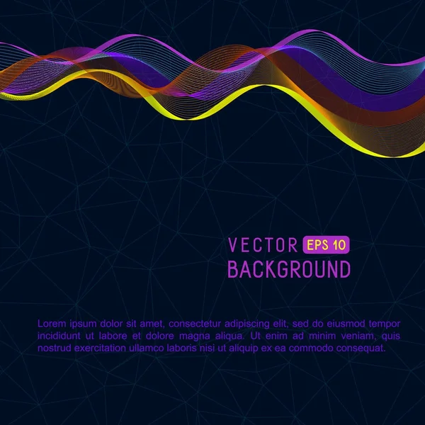 Universal abstrakt bakgrund med horisontella färgade påfyllnadsrad — Stock vektor