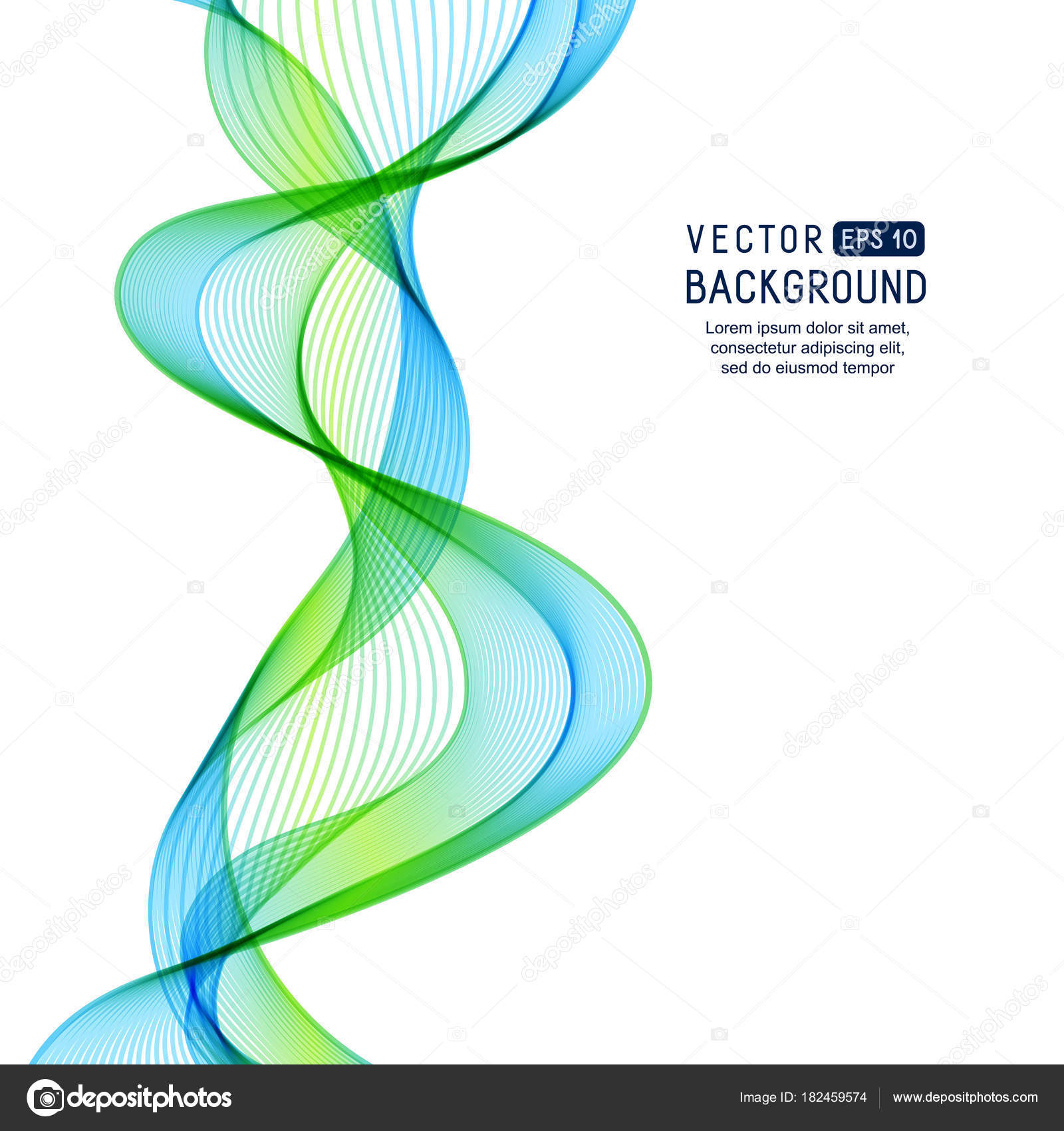 Universal Background with Gradient Blue and Green Vertical Wave