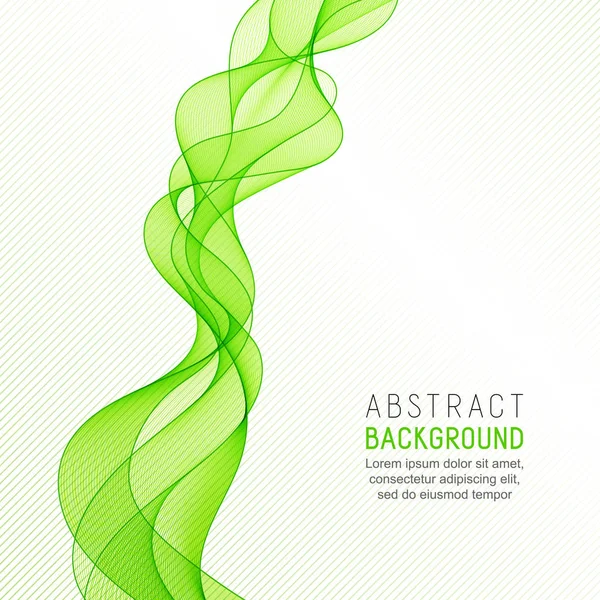Verksamhet bakgrund med gröna våg linjen för din Text. — Stock vektor