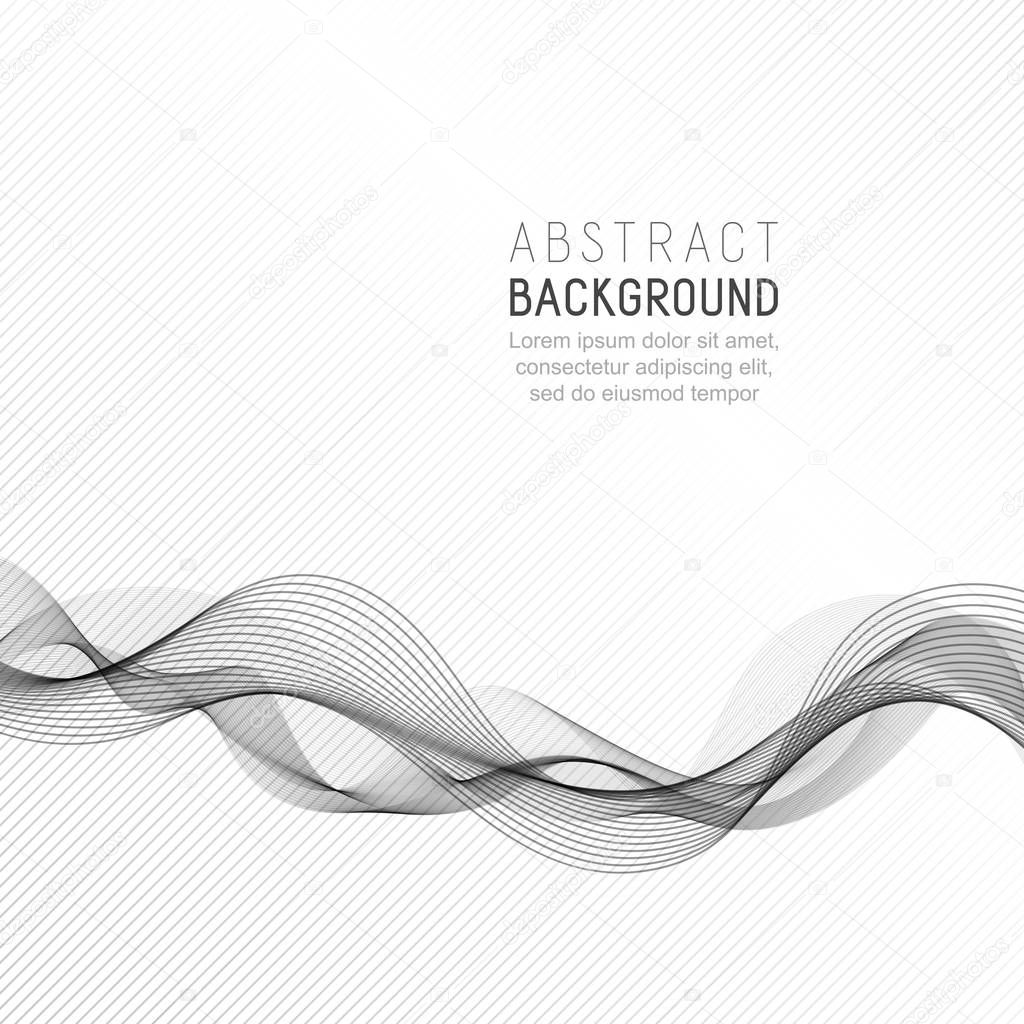 Business Background with Grey Wave Line for your Text, Informati
