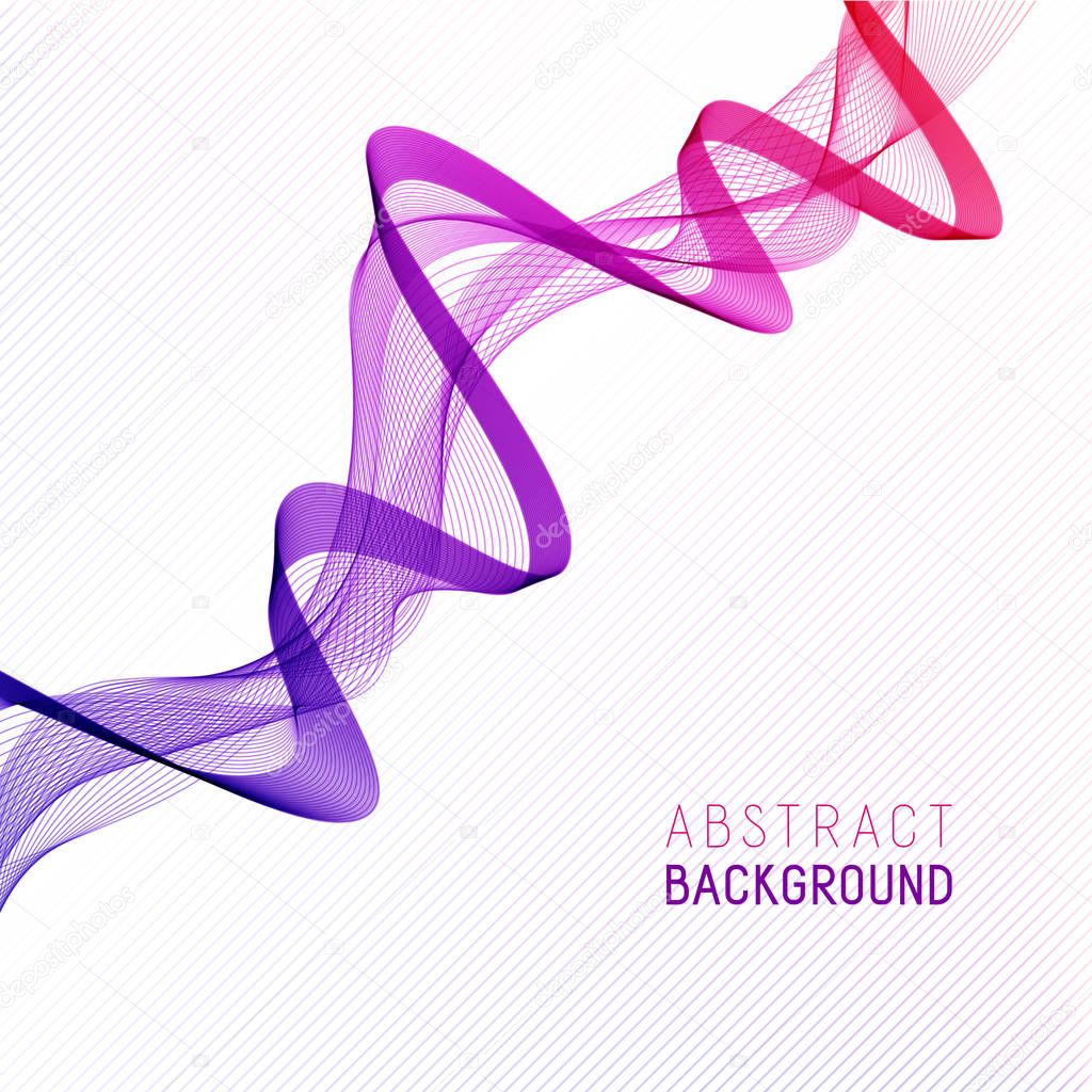 Business Background with Gradient Pink and Violet Wave Line for 