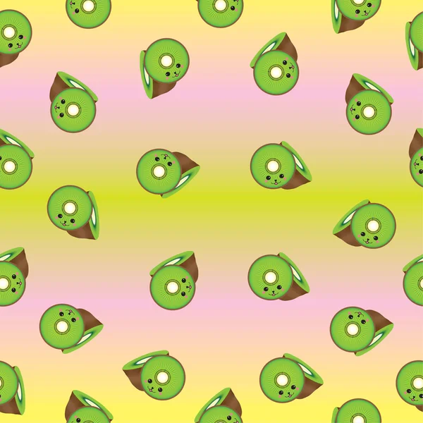 Yaz şekil gökkuşağı arka plan duvar kağıdı, hurda kağıt ve kartpostal için uygun şirin kivi ile sorunsuz arka plan