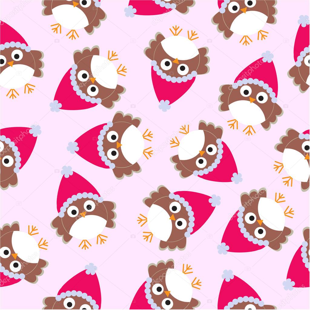 Owl Wallpaper Cute Seamless Background Of Christmas Illustration Owl Wallpaper Cute Seamless Background Of Christmas Illustration
