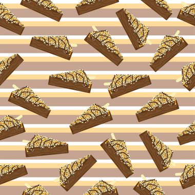 Çikolatalı kek duvar kağıdı, kartpostal ve hurda kağıt için uygun şirin sorunsuz arka plan