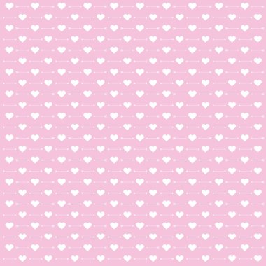 Sevgililer illüstrasyon sevimli ok ve aşk pembe arka plan uygun Sevgililer hurda kağıt, duvar kağıdı ve kartpostal arka plan