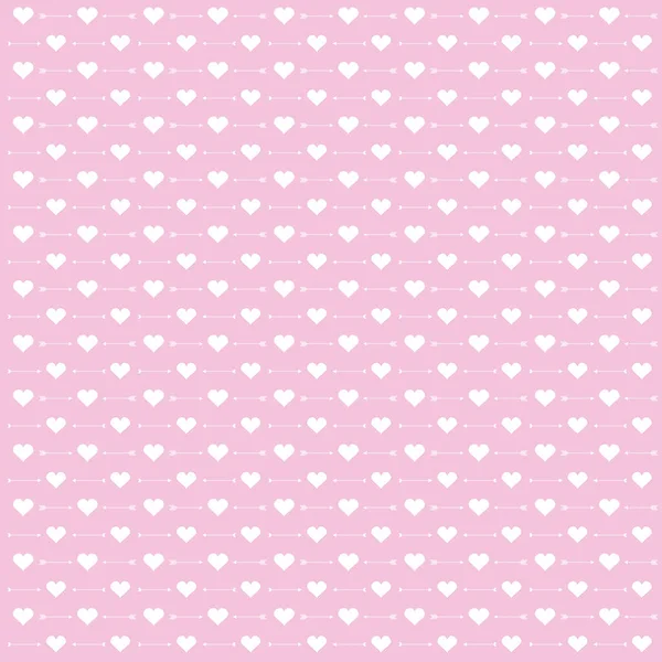 Fondo de ilustración de San Valentín con flecha linda y amor fondo rosa adecuado para papel de desecho de San Valentín, papel pintado y postal — Vector de stock