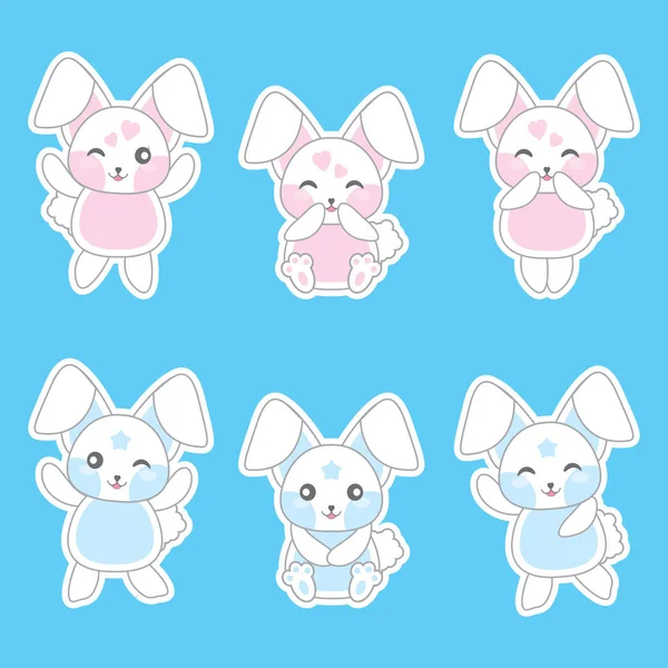 Sevimli tavşan ile Sevgililer günü illüstrasyon