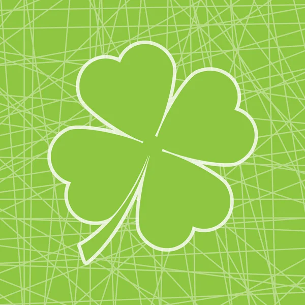 Illustration de la Saint Patrick avec feuilles de trèfle sur fond d'art en ligne — Image vectorielle