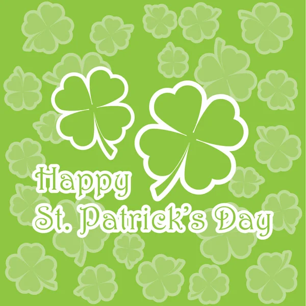 St. Patrick's Day illusztráció shamrock elhagyja a levelek háttér — Stock Vector