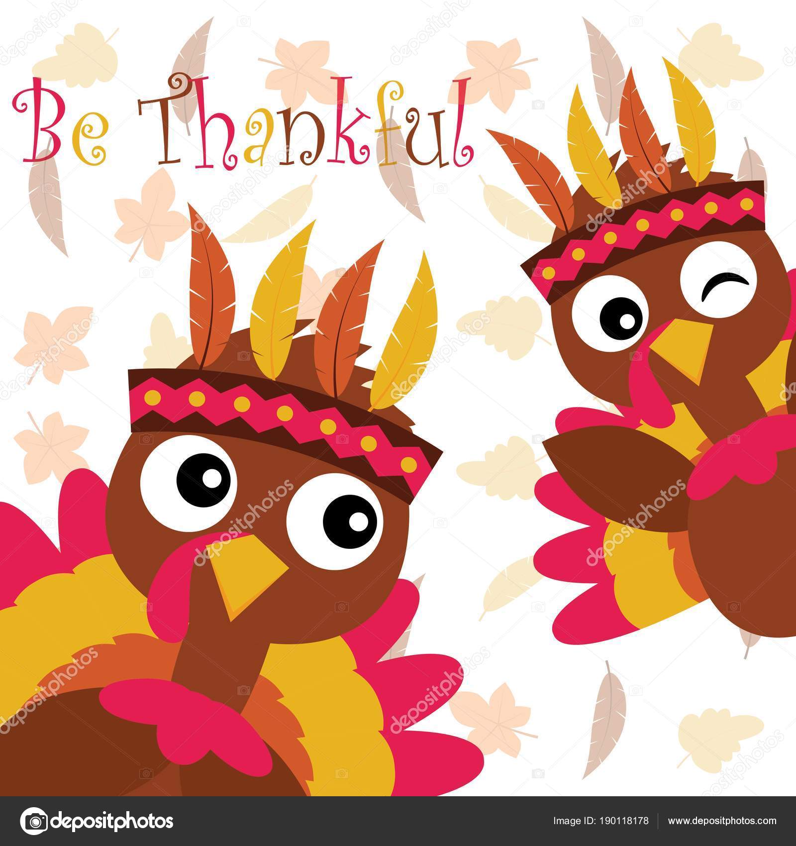 Cute Thanksgiving Turkey Cartoon