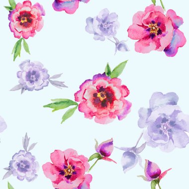 Suluboya çiçek peonies. El yapımı tebrik kartları. 