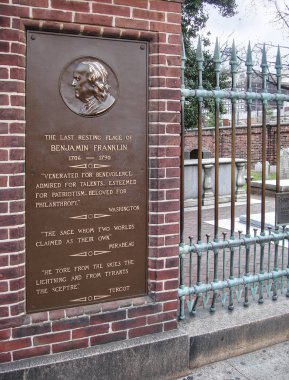 İsa Kilisesi Mezarlığı, Philadelphia, Benjamin Franklin
