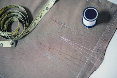 beyaz dikiş seti kumaş tekstil kumaş yapmak için