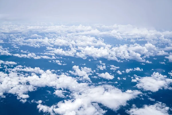 Cloud blue sky aerial view from the airplane — Stock Photo, Image
