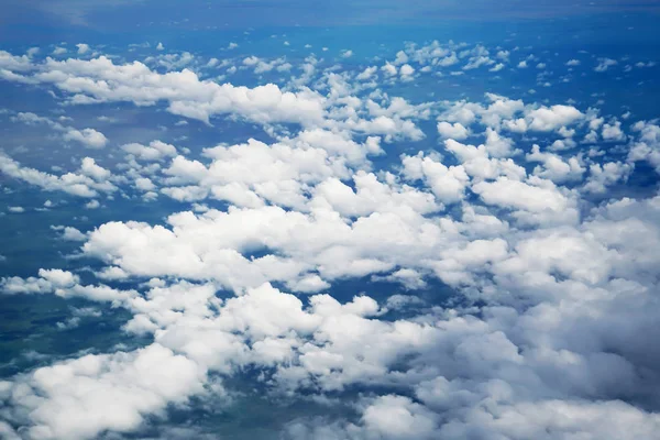 Nube cielo azul vista aérea desde el avión —  Fotos de Stock