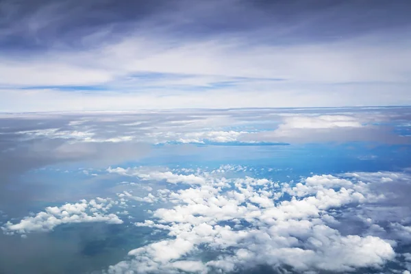 Nube cielo blu vista aerea dall'aereo — Foto Stock