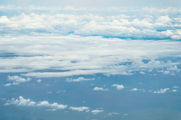 Cloud blue sky aerial view from the airplane — Stock Photo, Image